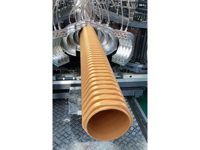 Hexagonal corrugated pipe production