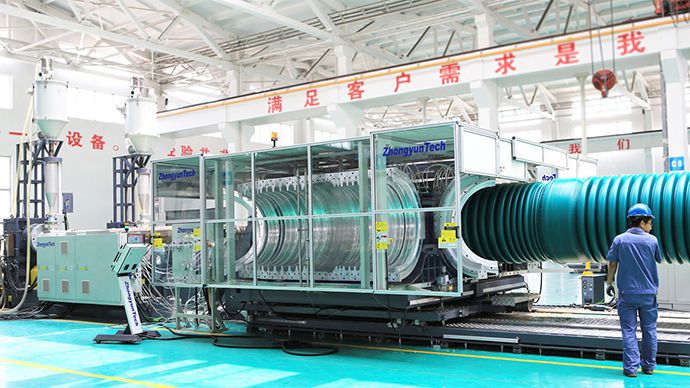 ZC-1200H Corrugated Pipe Extrusion Line (ID100-OD1200mm)